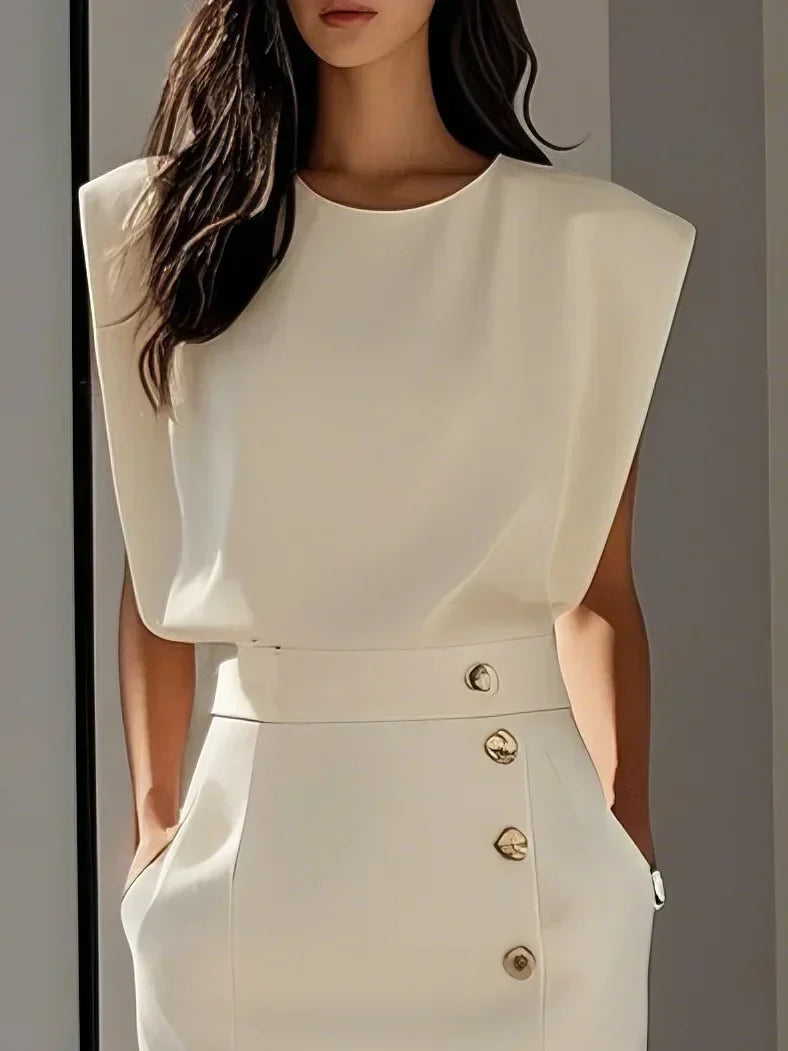 Robe midi ajustée moderne Élégante style minimaliste