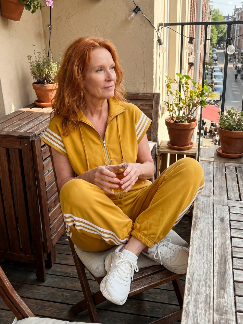 Women's Striped Zip Front Jumpsuit