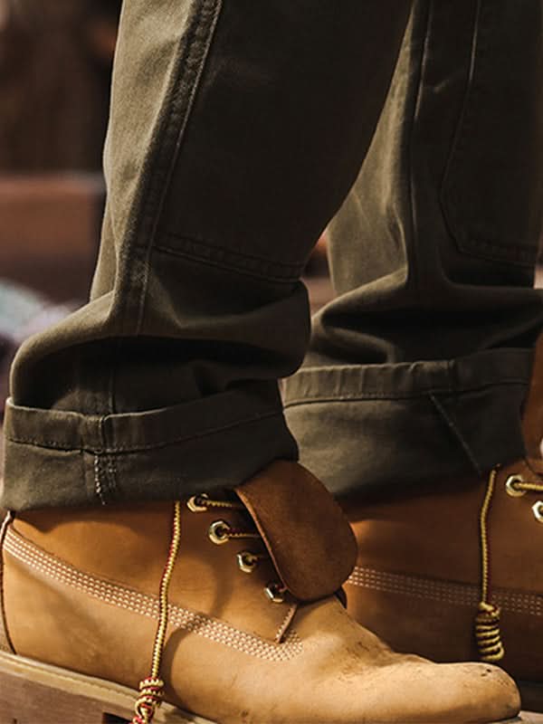 Pantaloni da lavoro utility da uomo a gamba dritta
