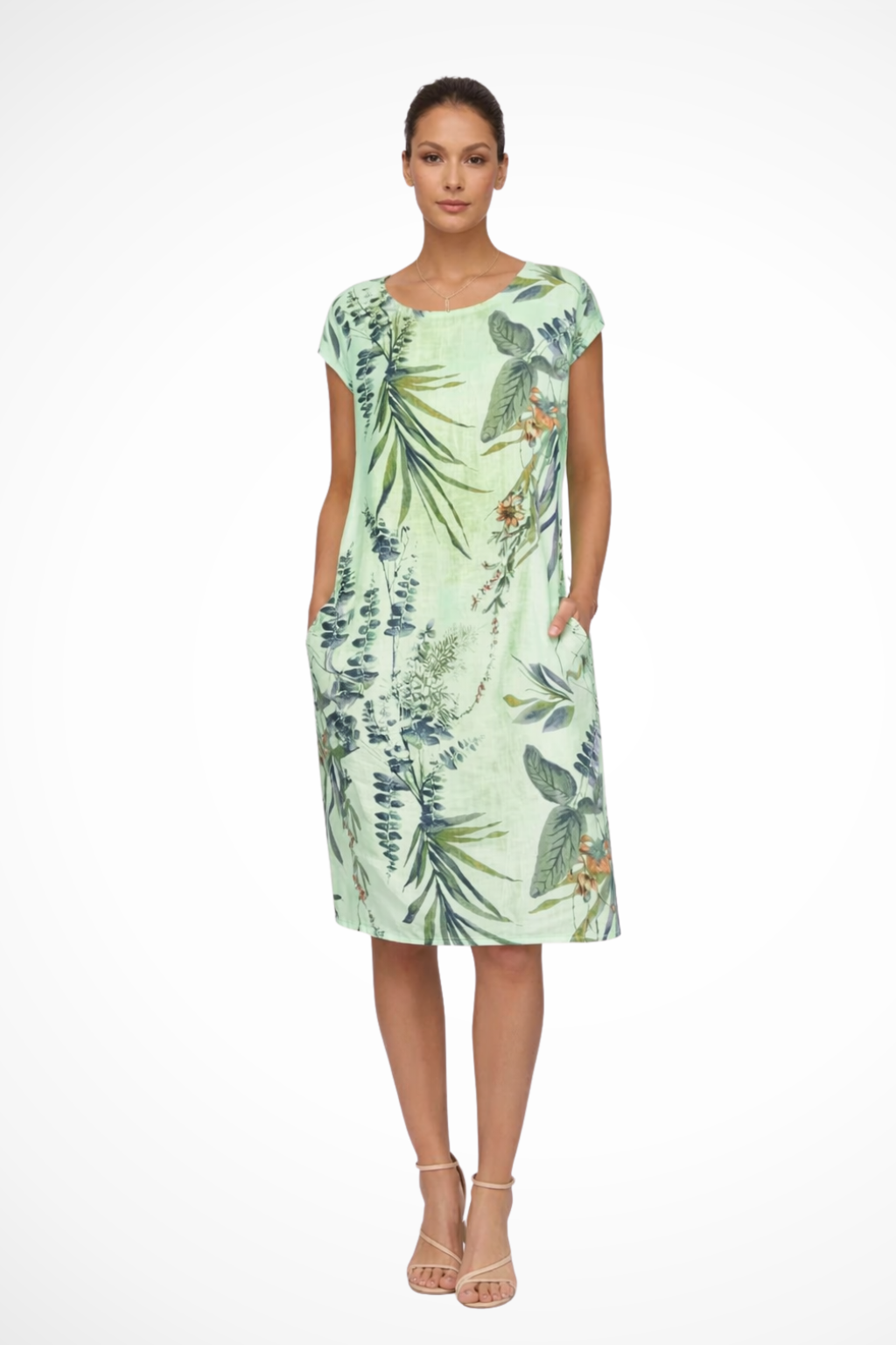 Women's Relaxed Fit Summer Dress Botanical Print