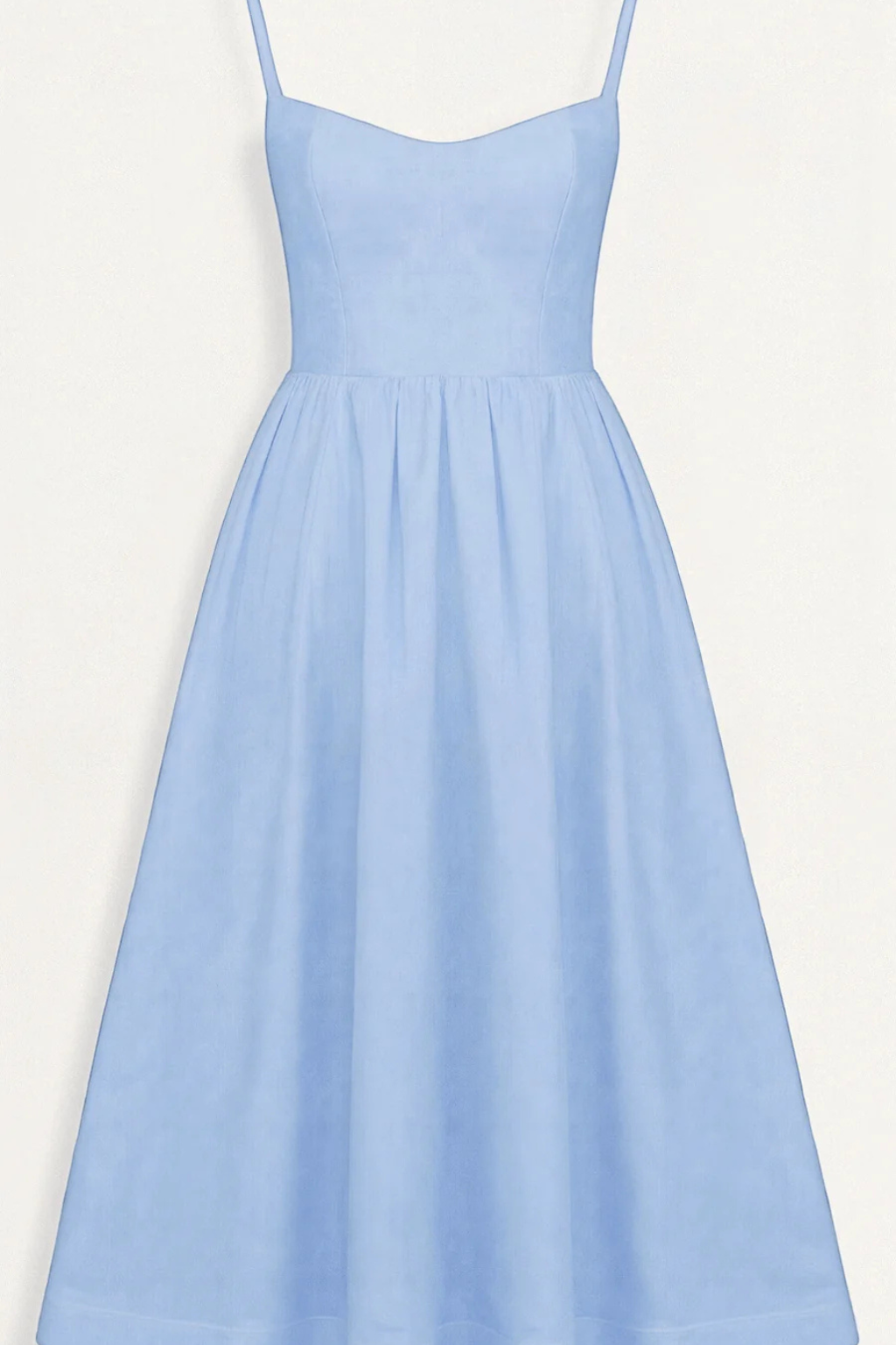 Robe midi d'été à fines bretelles pour femme