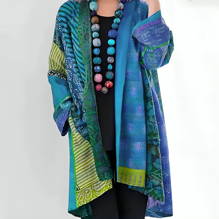 Women's Bohemian Open-Front Kimono Cardigan