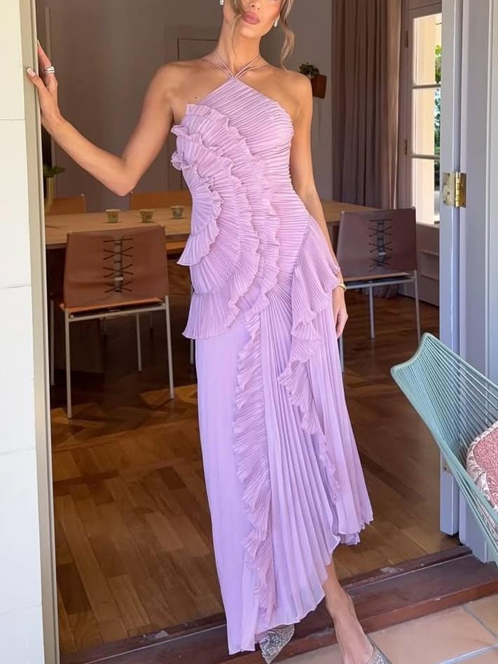 Avery - Robe plissée asymétrique