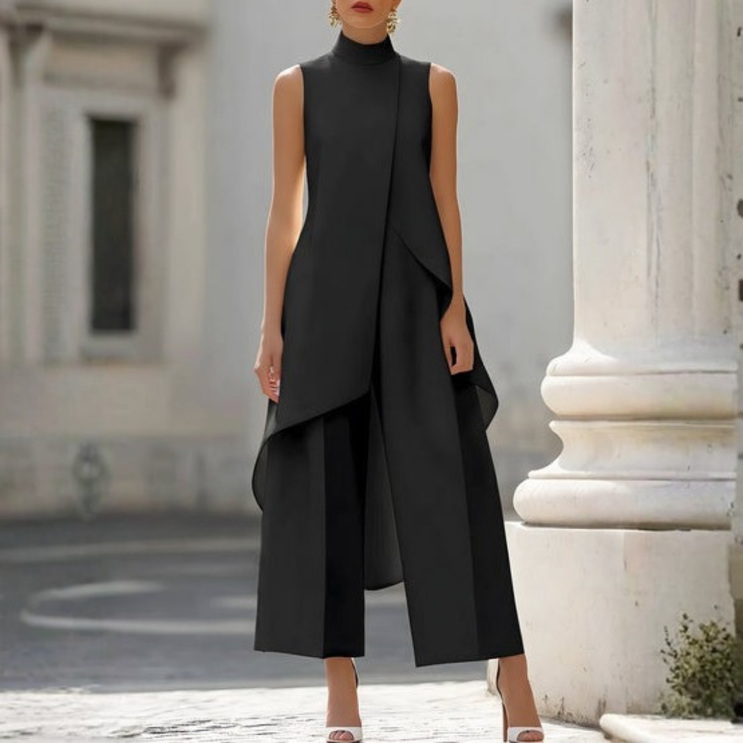 Women's Wide-Leg Jumpsuit with Drop Waist