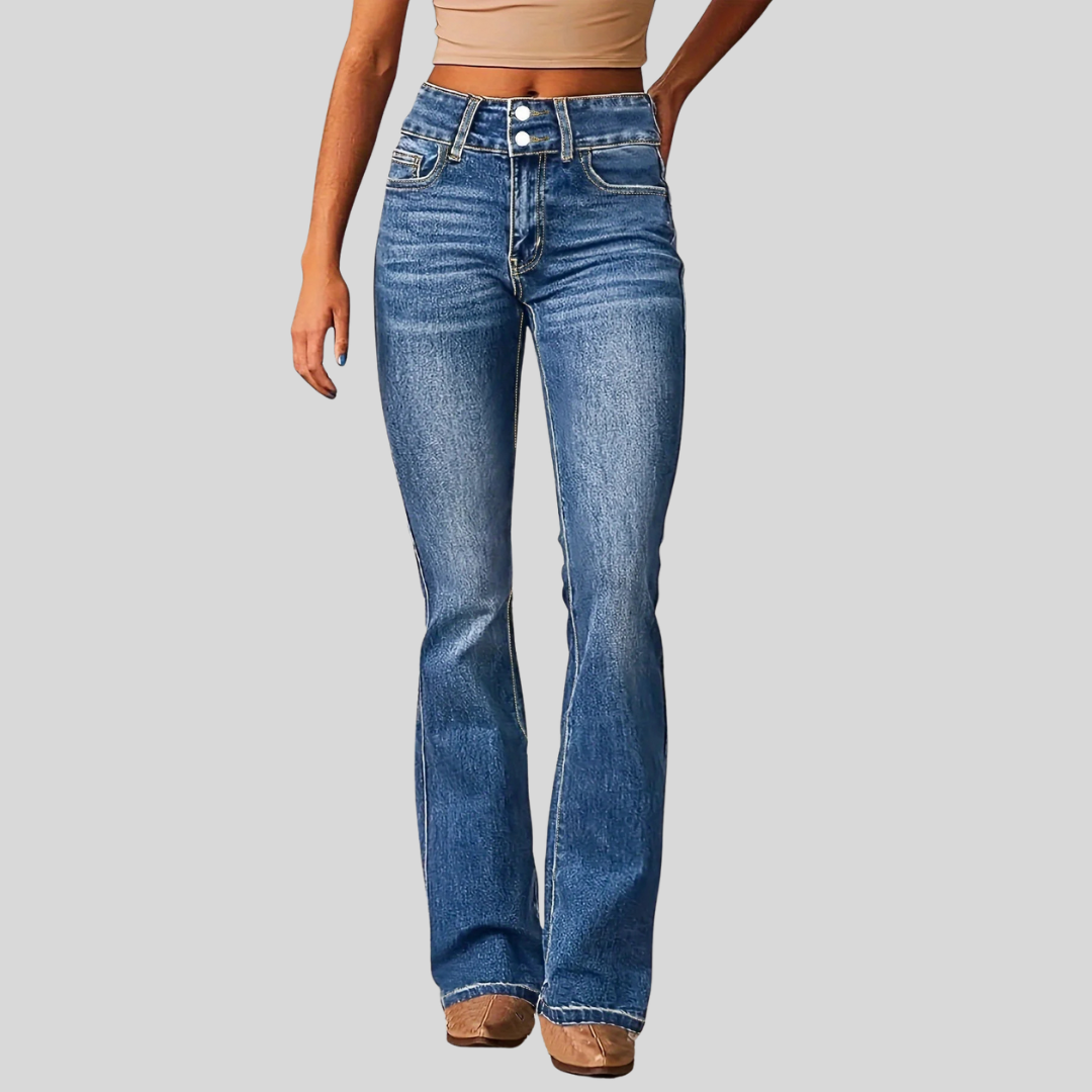 Women's High-Waisted Flared Jeans
