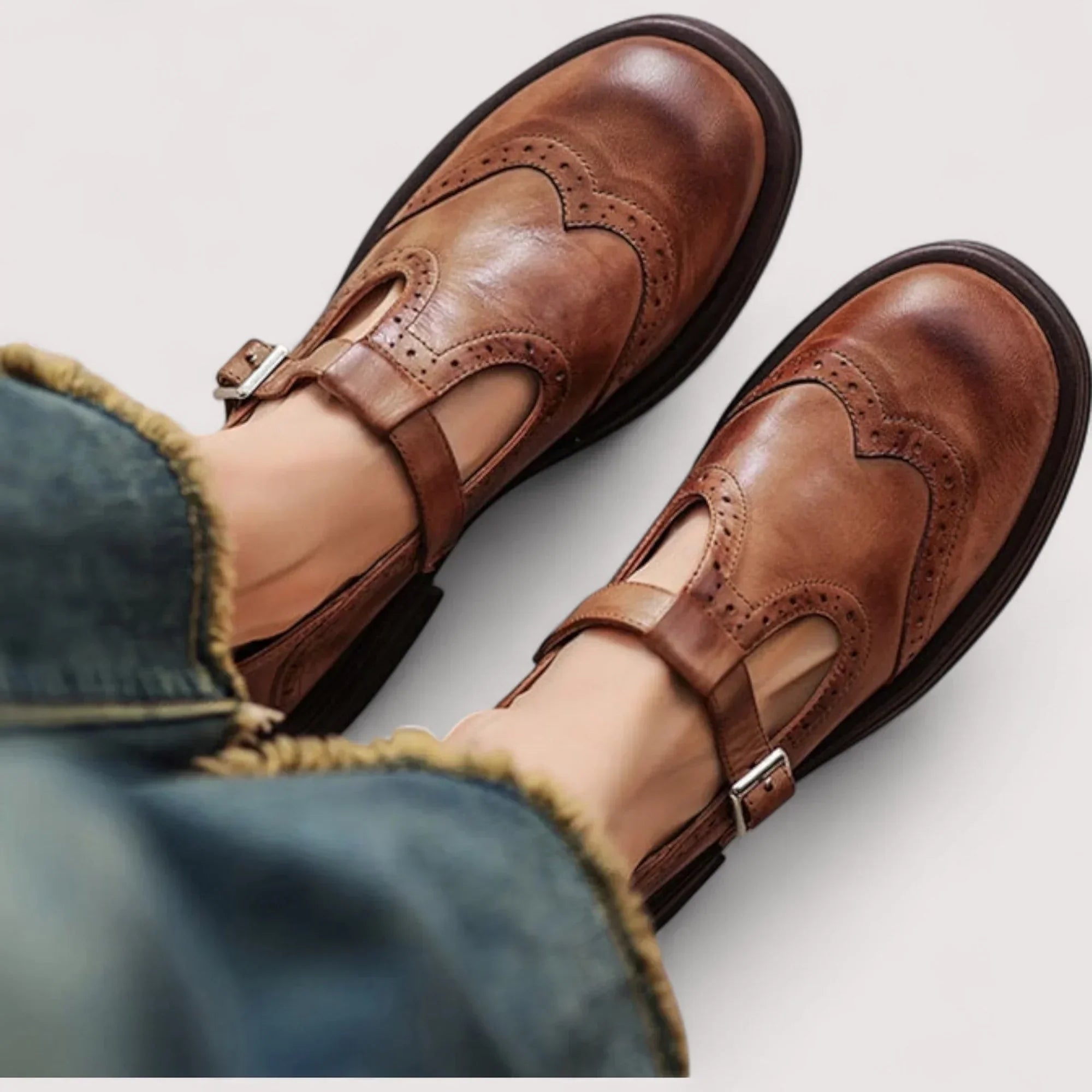 Modern Retro Shoes with Adjustable Strap