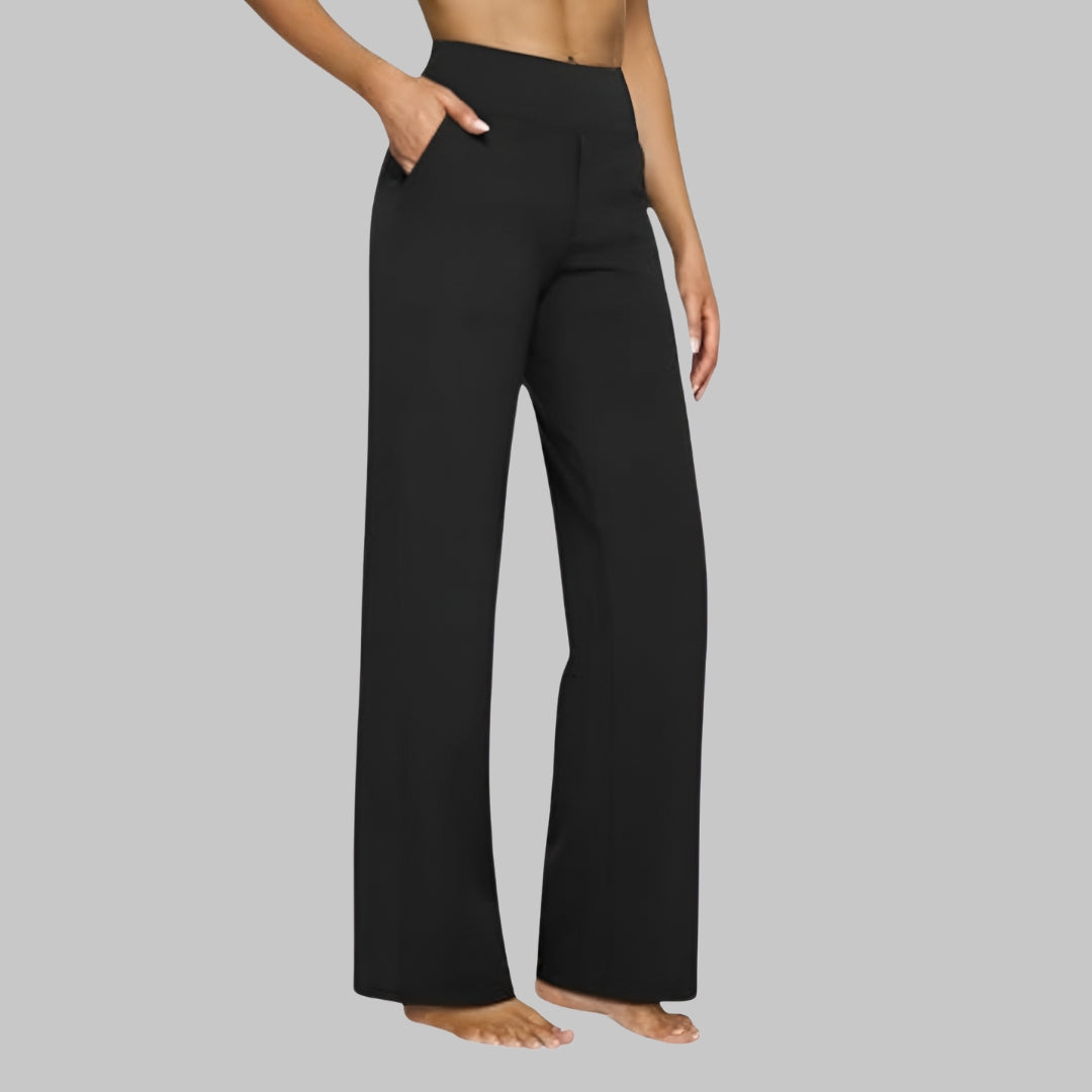 Pantaloni da donna in jersey con gambe dritte
