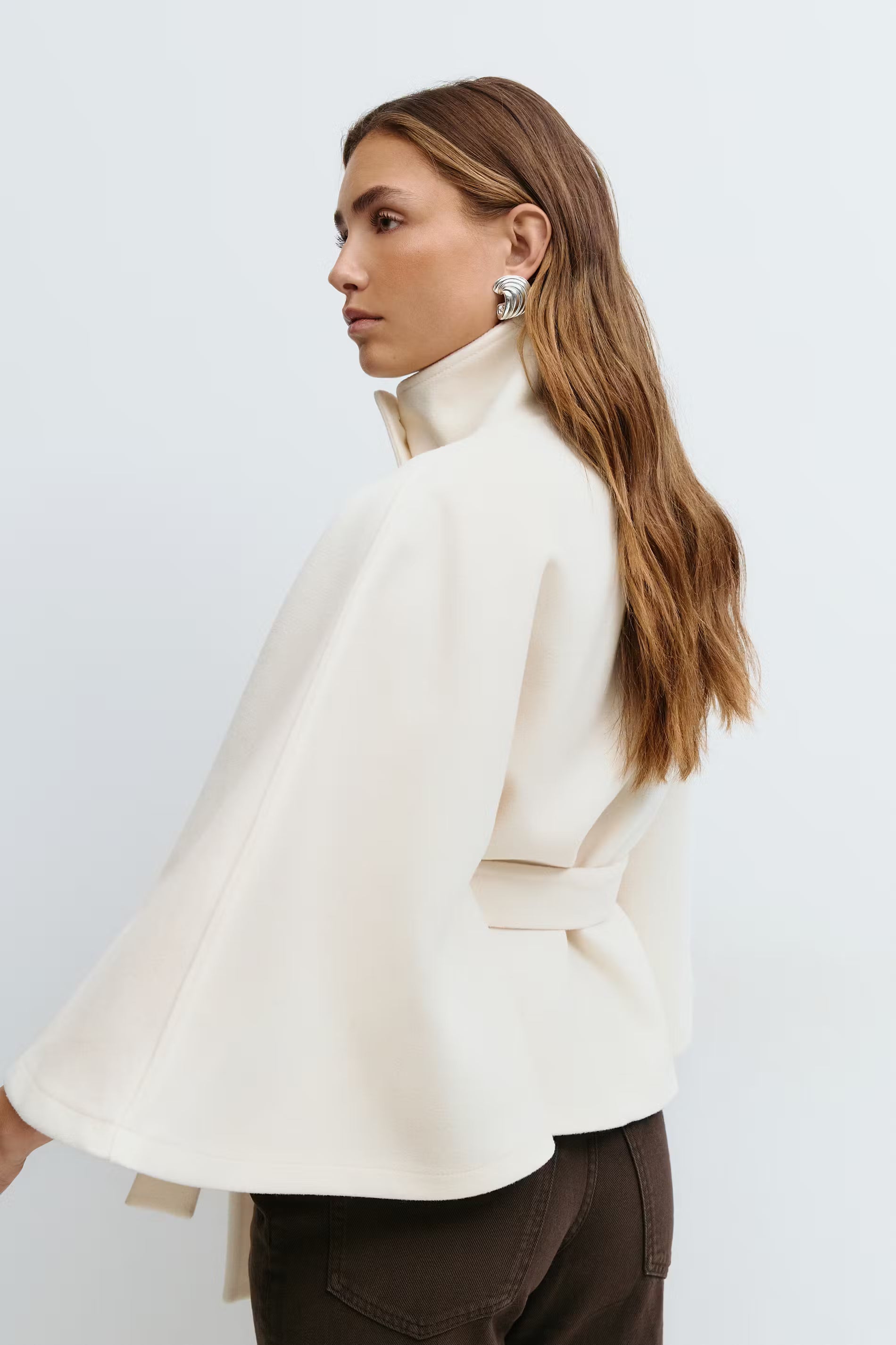 Women's Belted Cape Coat