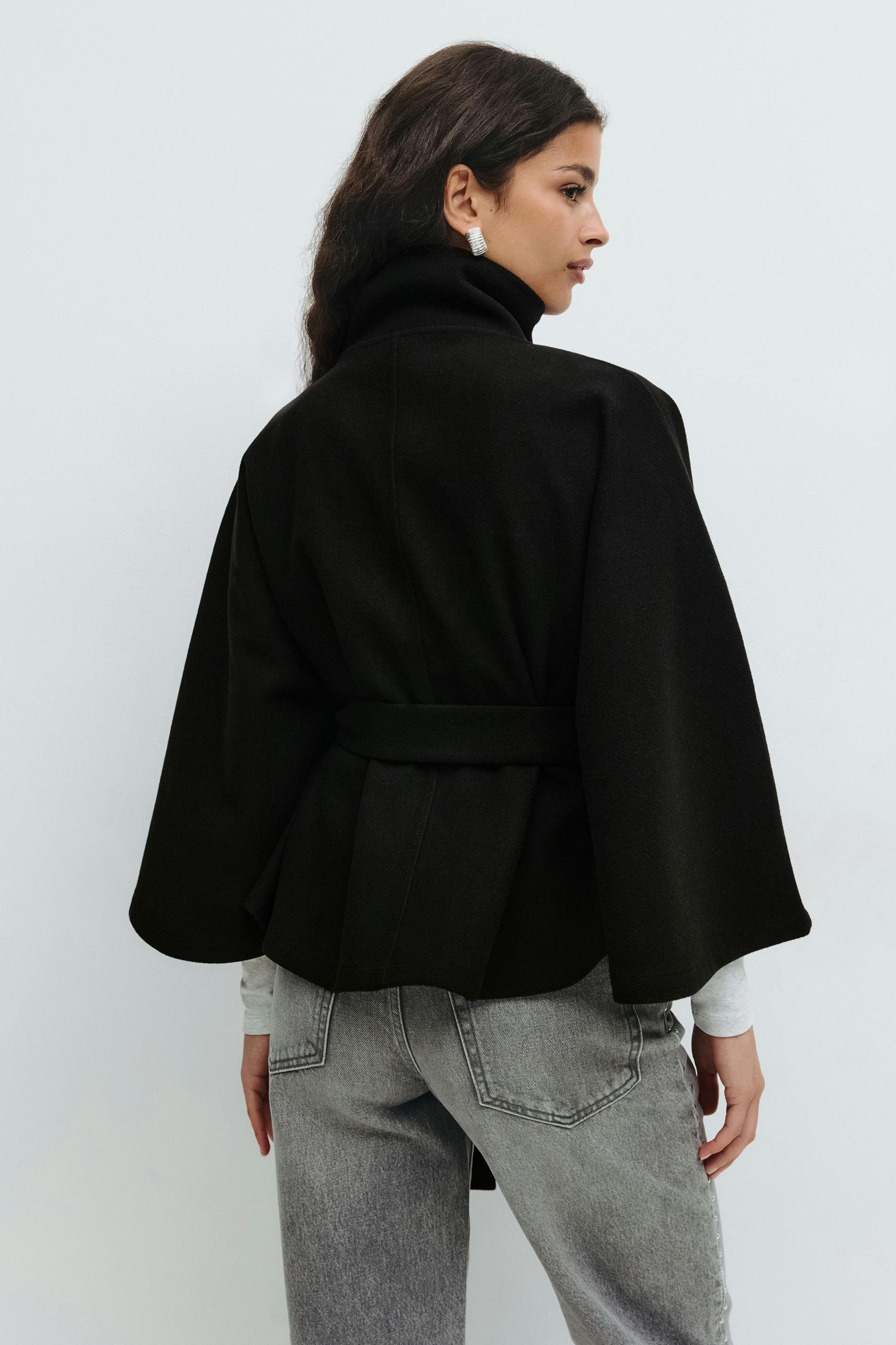 Women's Belted Cape Coat