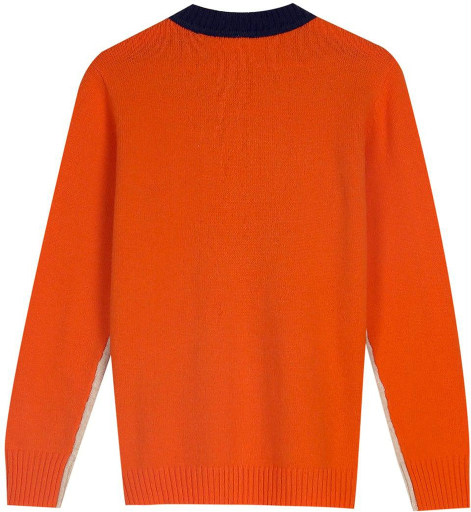 Women’s Color Block Crew Neck Knit Sweater