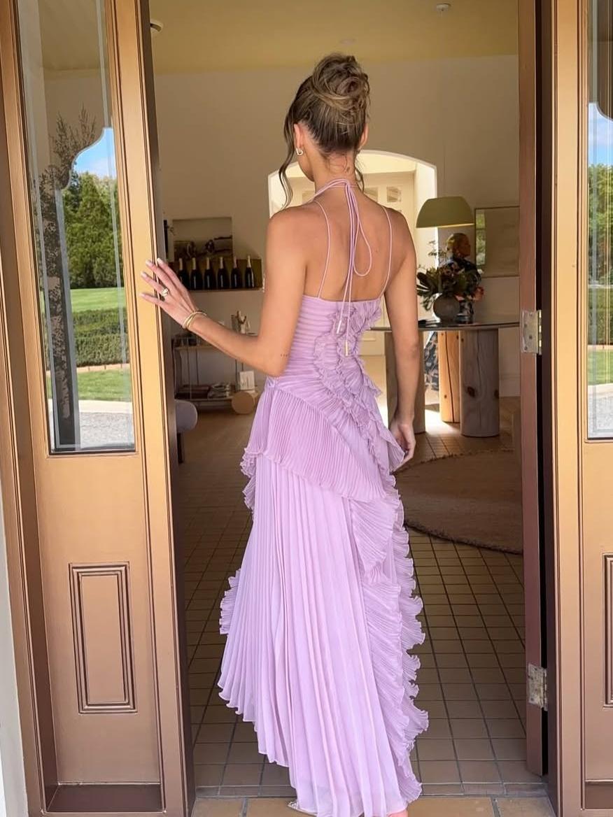 Avery - Robe plissée asymétrique