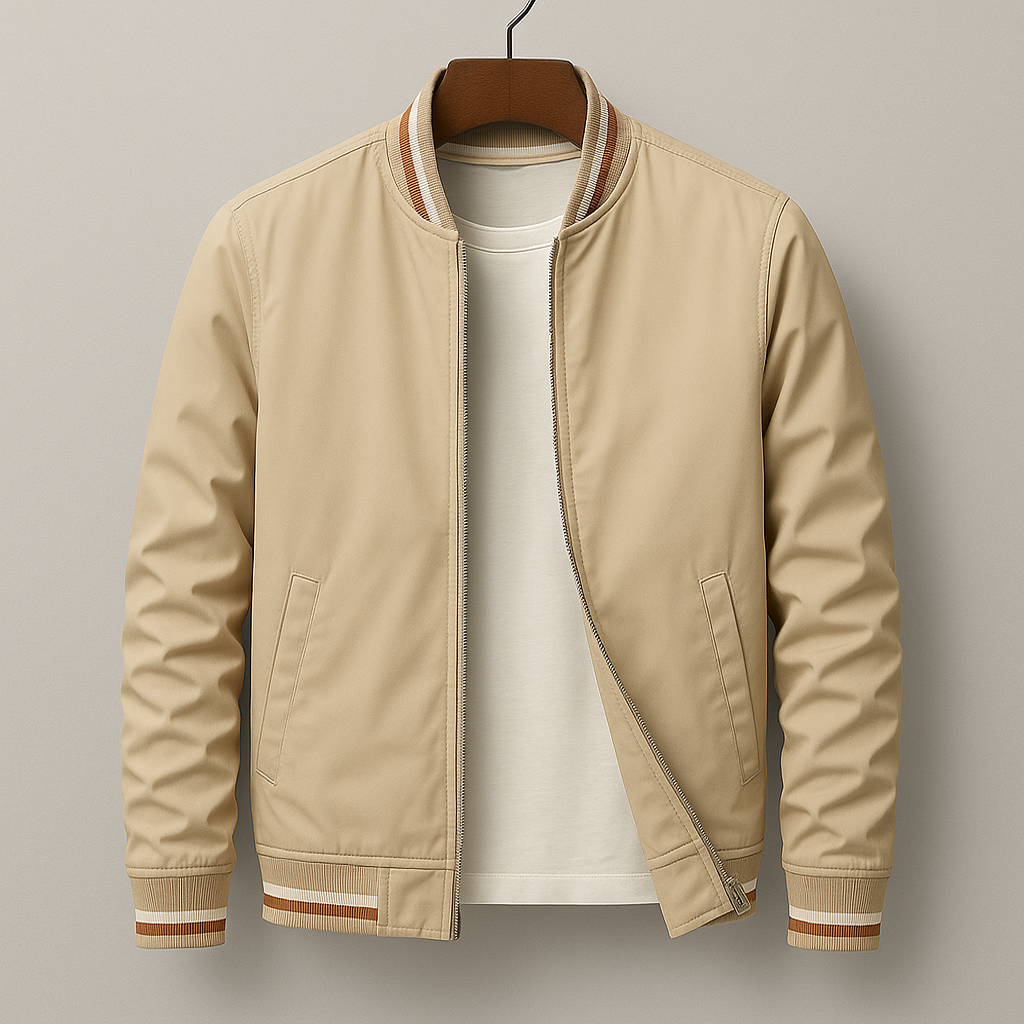 Men’s Classic Zip-Up Bomber Jacket