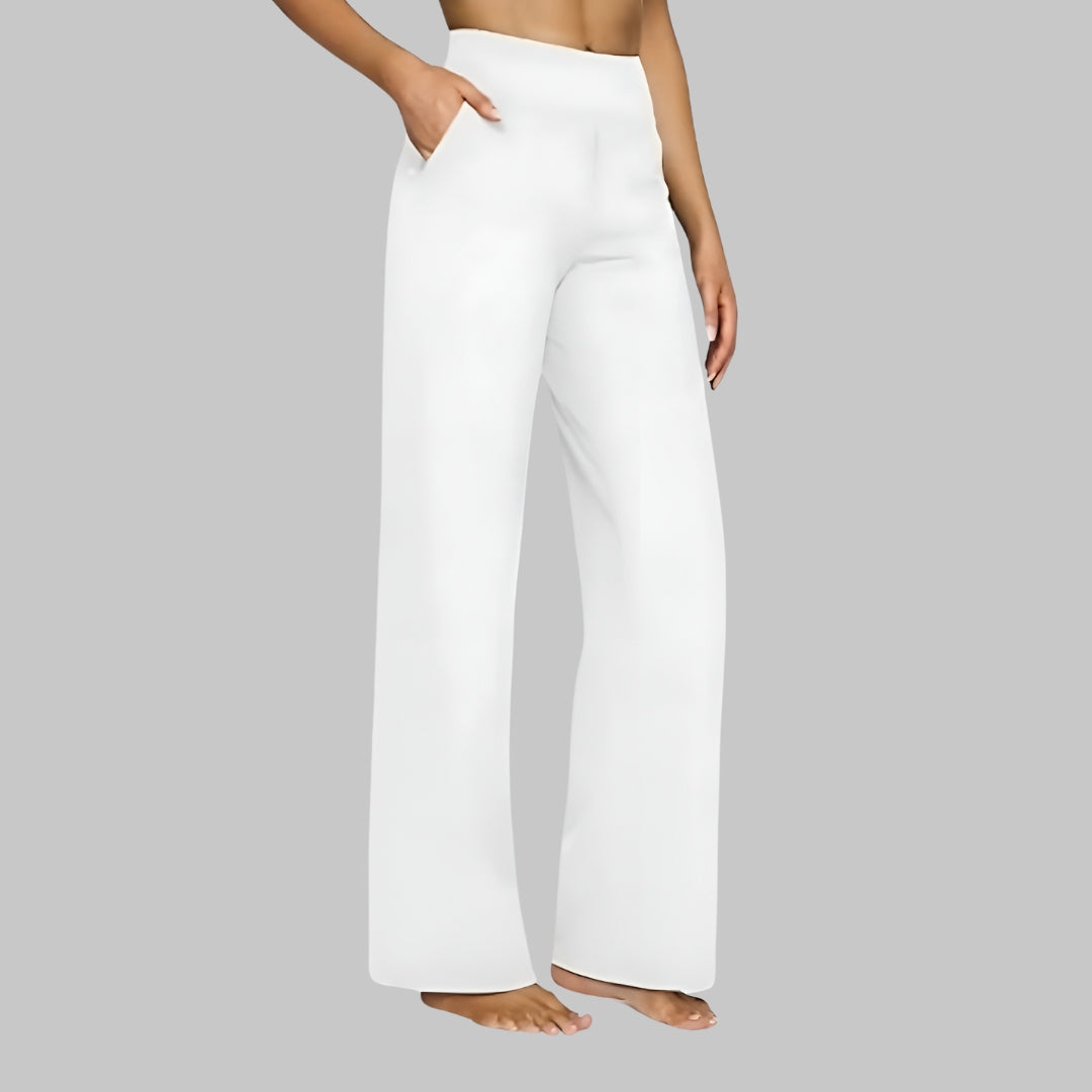 Pantaloni da donna in jersey con gambe dritte