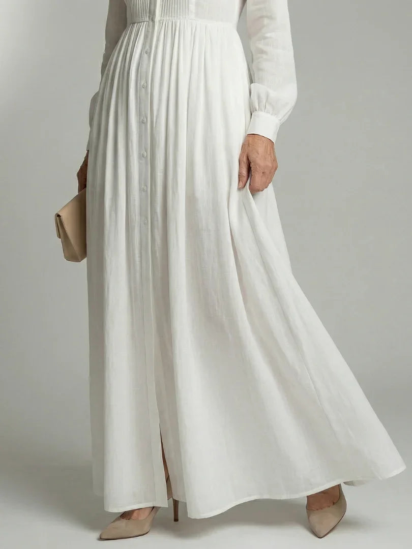 Women's Soft Flow Maxi Dress with Long Sleeves
