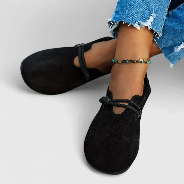 Mocassini slip-on da donna con dettaglio in corda e suola piatta