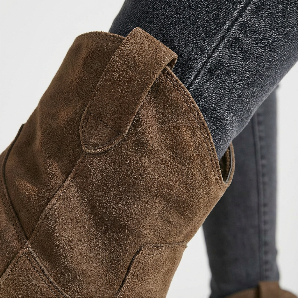 Bottes western pour femmes élégantes à talon bloc