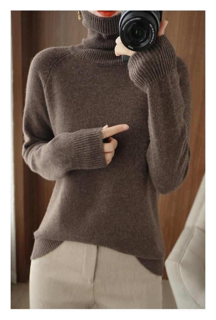 Women’s Turtleneck Long Sleeve Knit Sweater