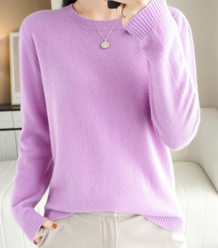 Maglione da donna in morbida maglia con scollo rotondo