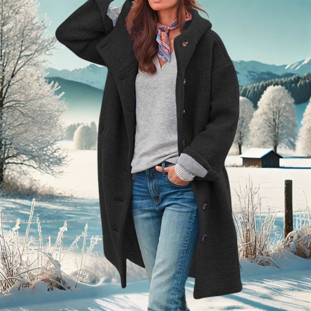 Women's Hooded Long Teddy Coat