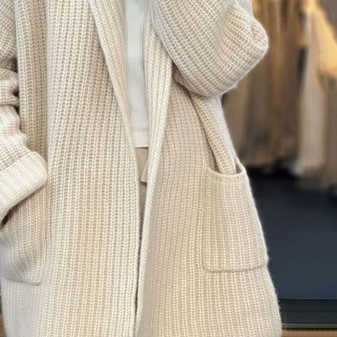 Cardigan ouvert en maille épaisse pour femme