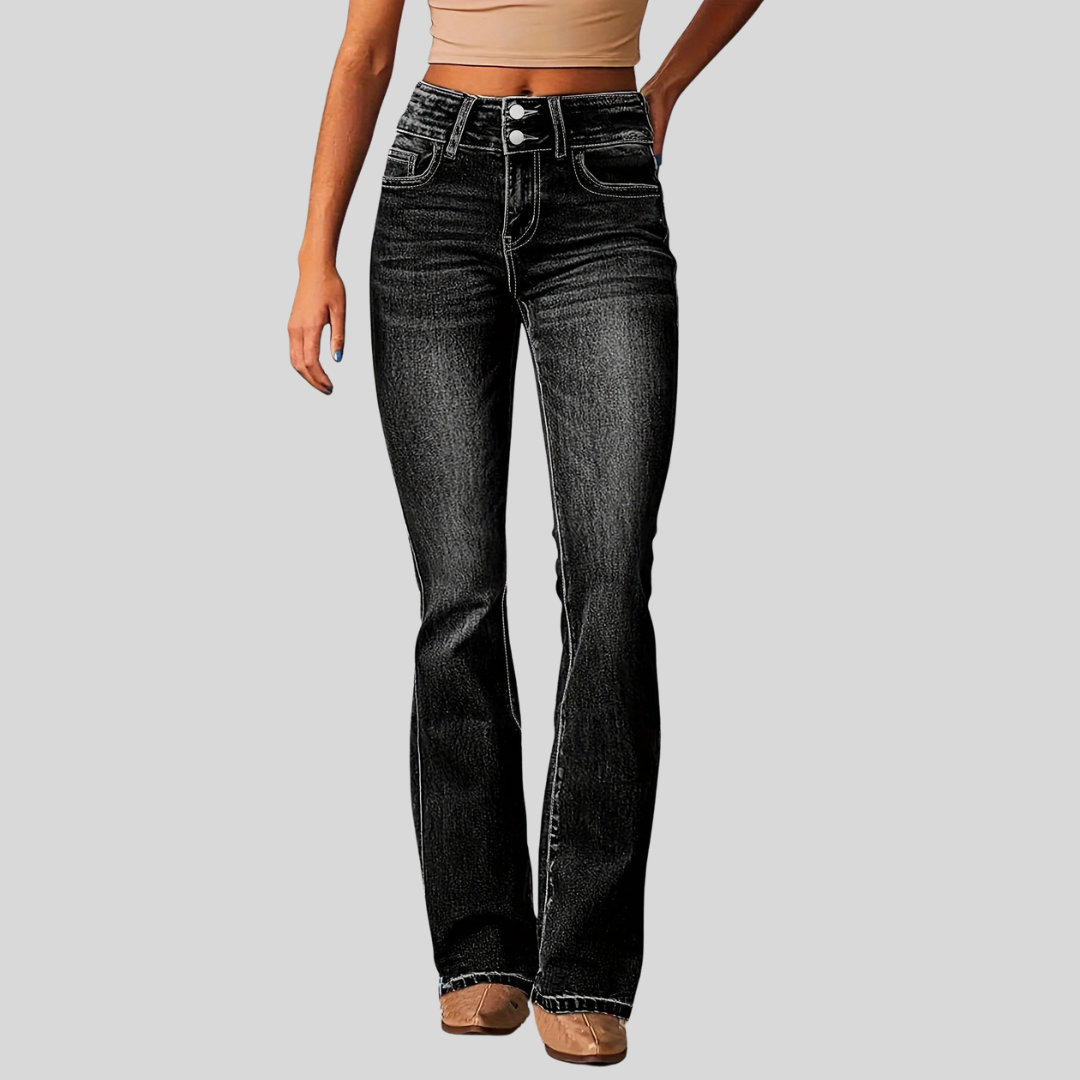 Women's High-Waisted Flared Jeans