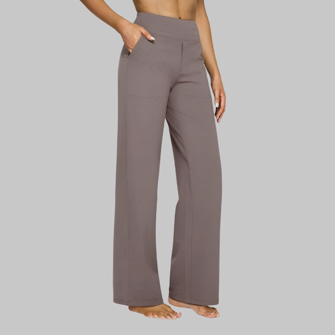 Pantaloni da donna in jersey con gambe dritte