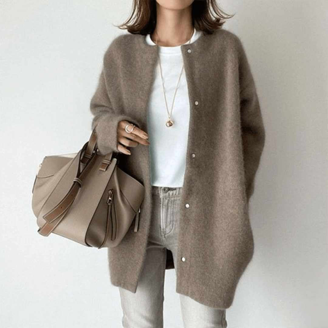 Women’s Open-Front Long Knit Cardigan