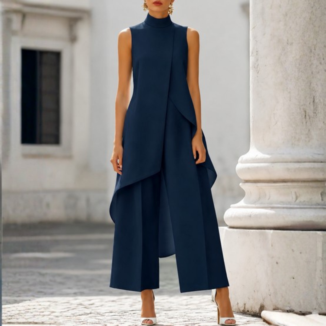 Women's Wide-Leg Jumpsuit with Drop Waist
