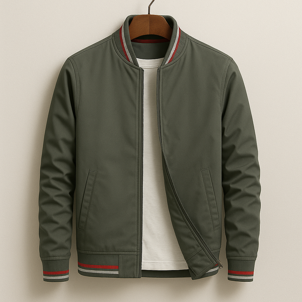 Men’s Classic Zip-Up Bomber Jacket