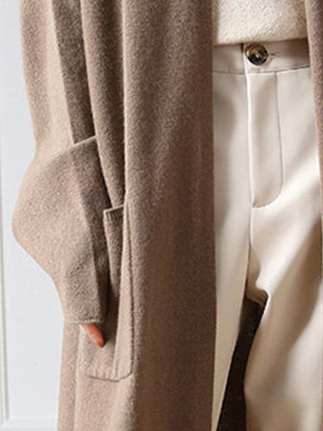 Women's Relaxed Fit Long Open-Front Knit Cardigan