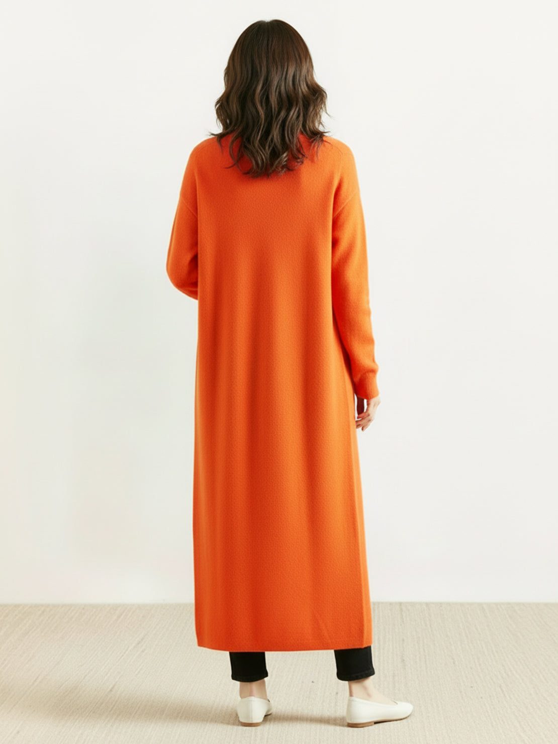 Women's Relaxed Fit Long Open-Front Knit Cardigan