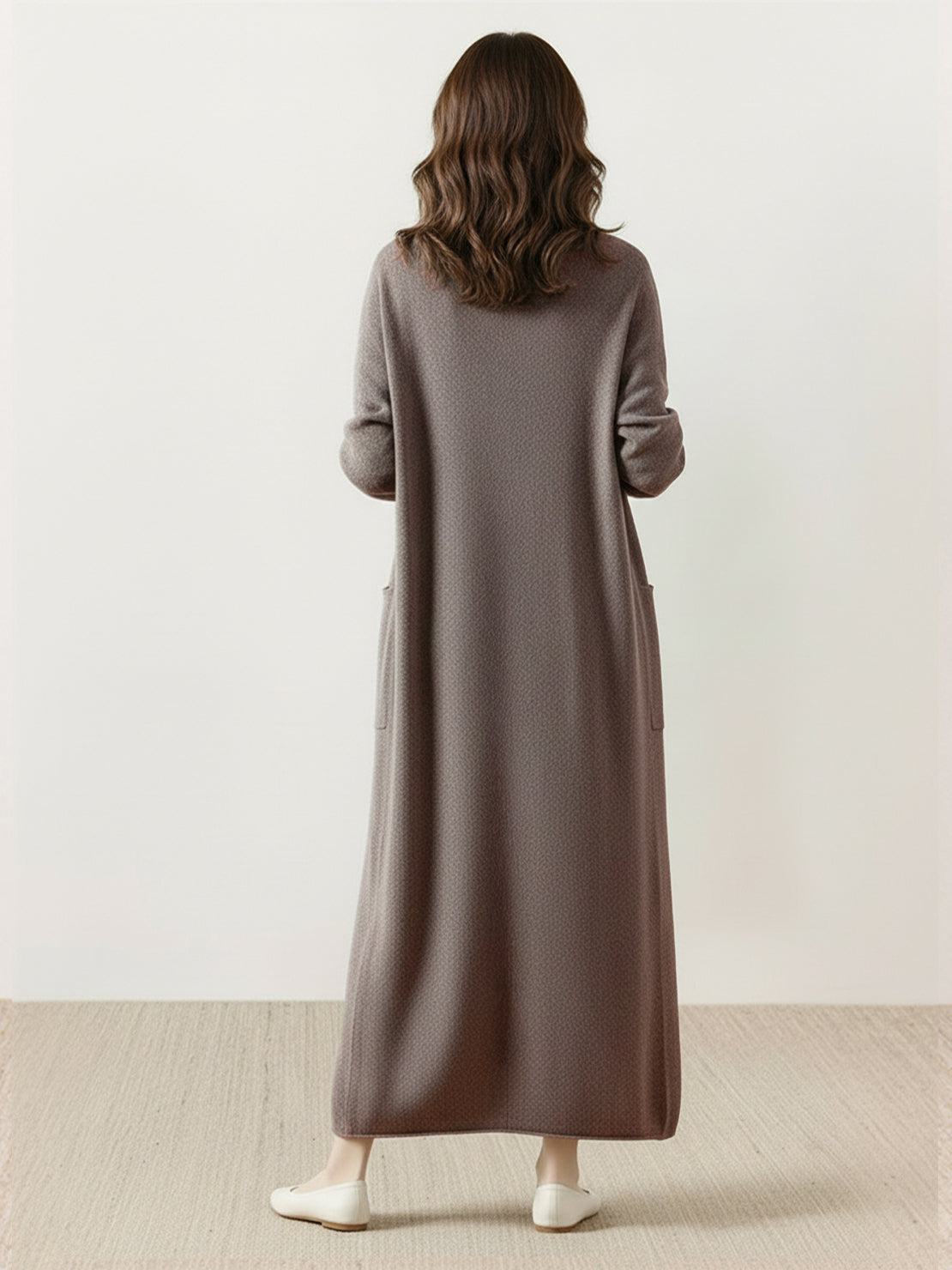 Women's Relaxed Fit Long Open-Front Knit Cardigan