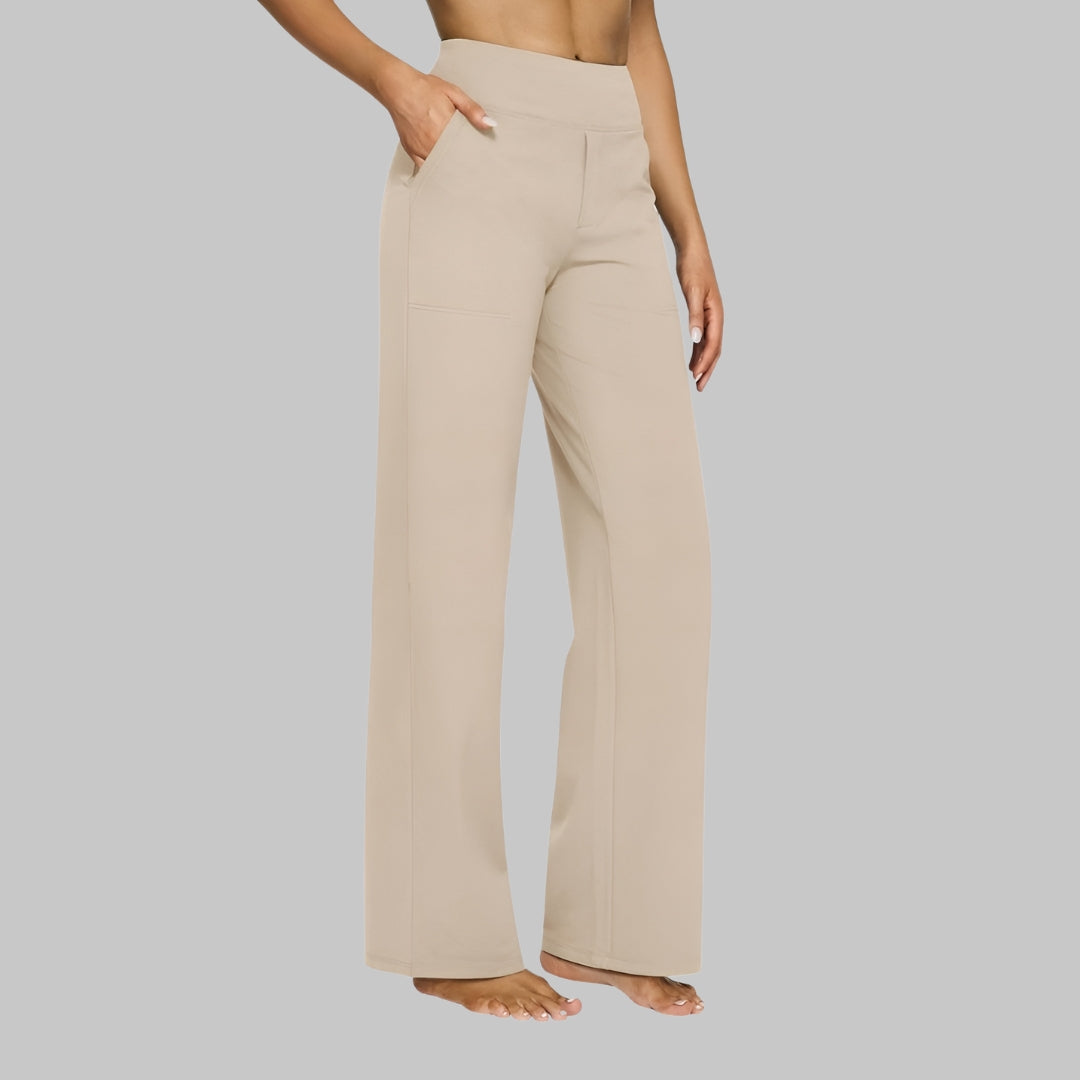 Pantaloni da donna in jersey con gambe dritte