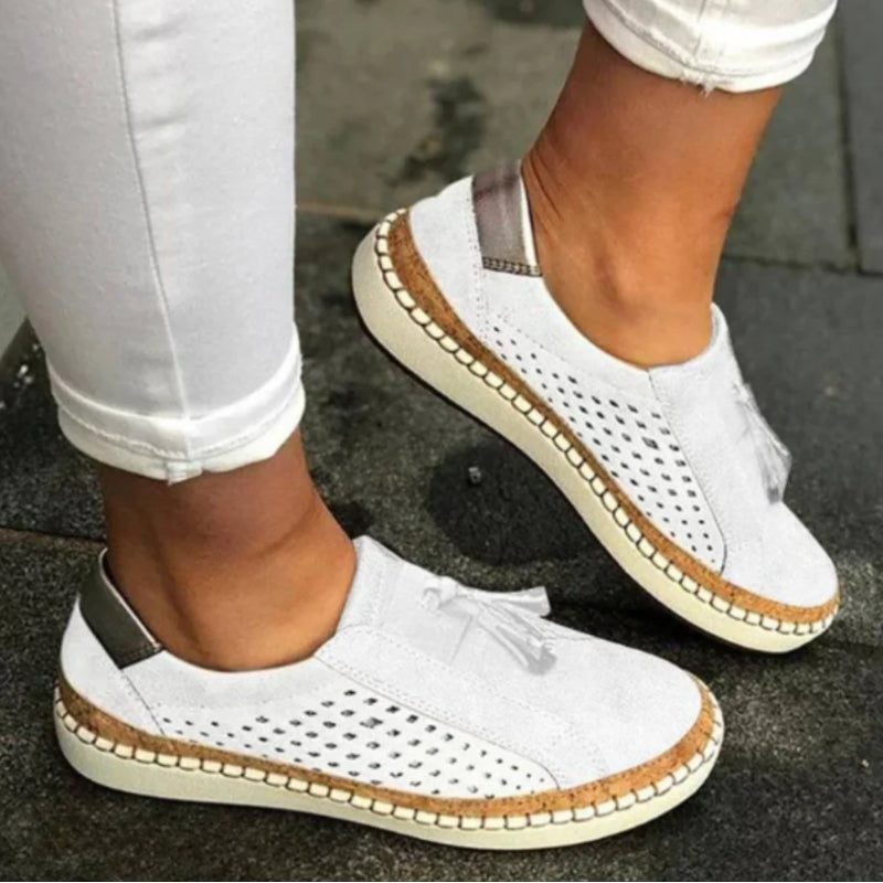 Women's Casual Perforated Slip-On Sneakers