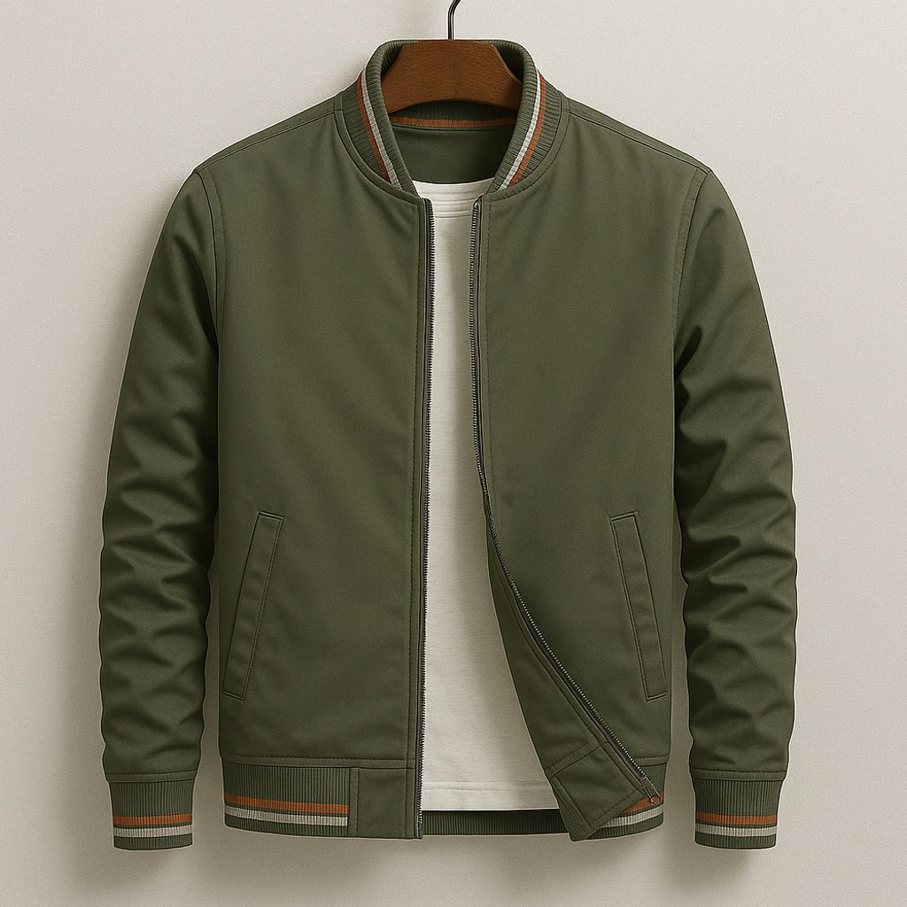 Men’s Classic Zip-Up Bomber Jacket