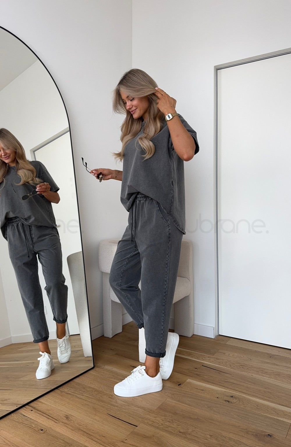 Women's Casual Two-Piece Lounge Set with Relaxed Fit