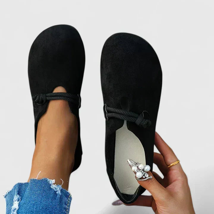 Mocassini slip-on da donna con dettaglio in corda e suola piatta