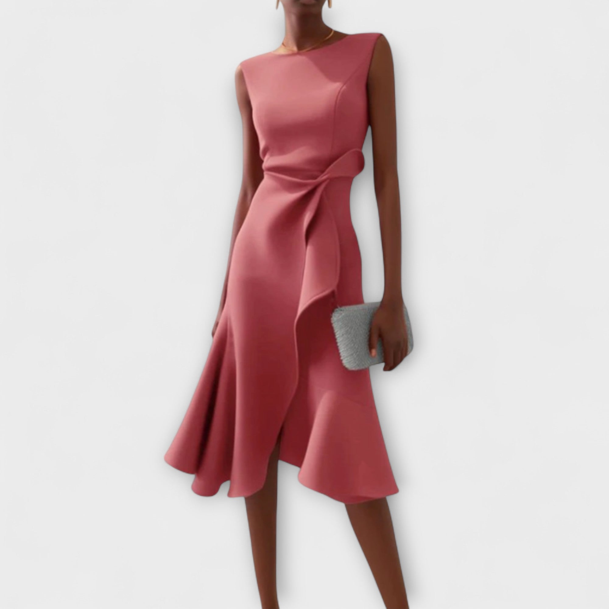 Women's Elegant Sleeveless Midi Cocktail Dress