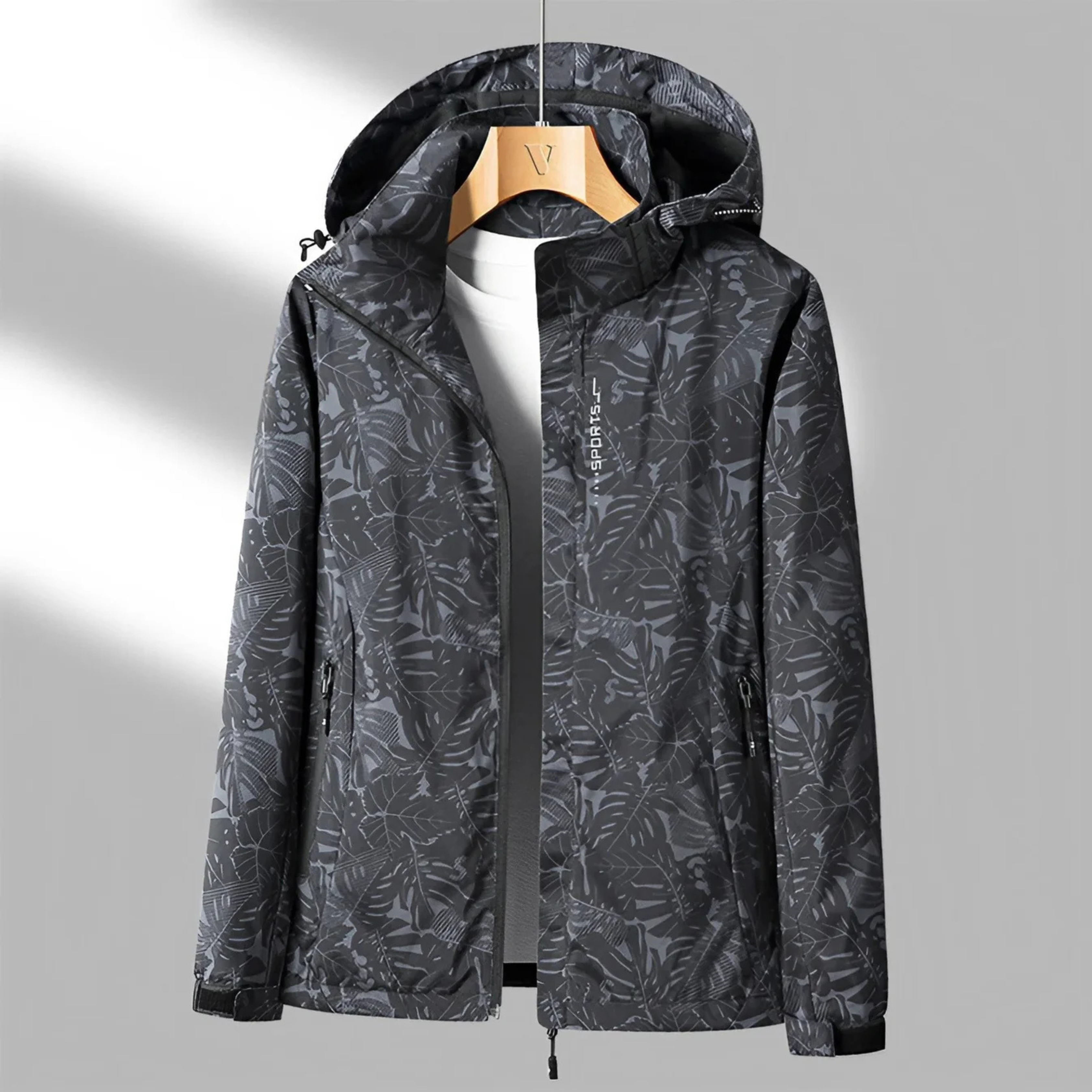 Women's Hooded Waterproof Jacket Windbreaker with Pockets