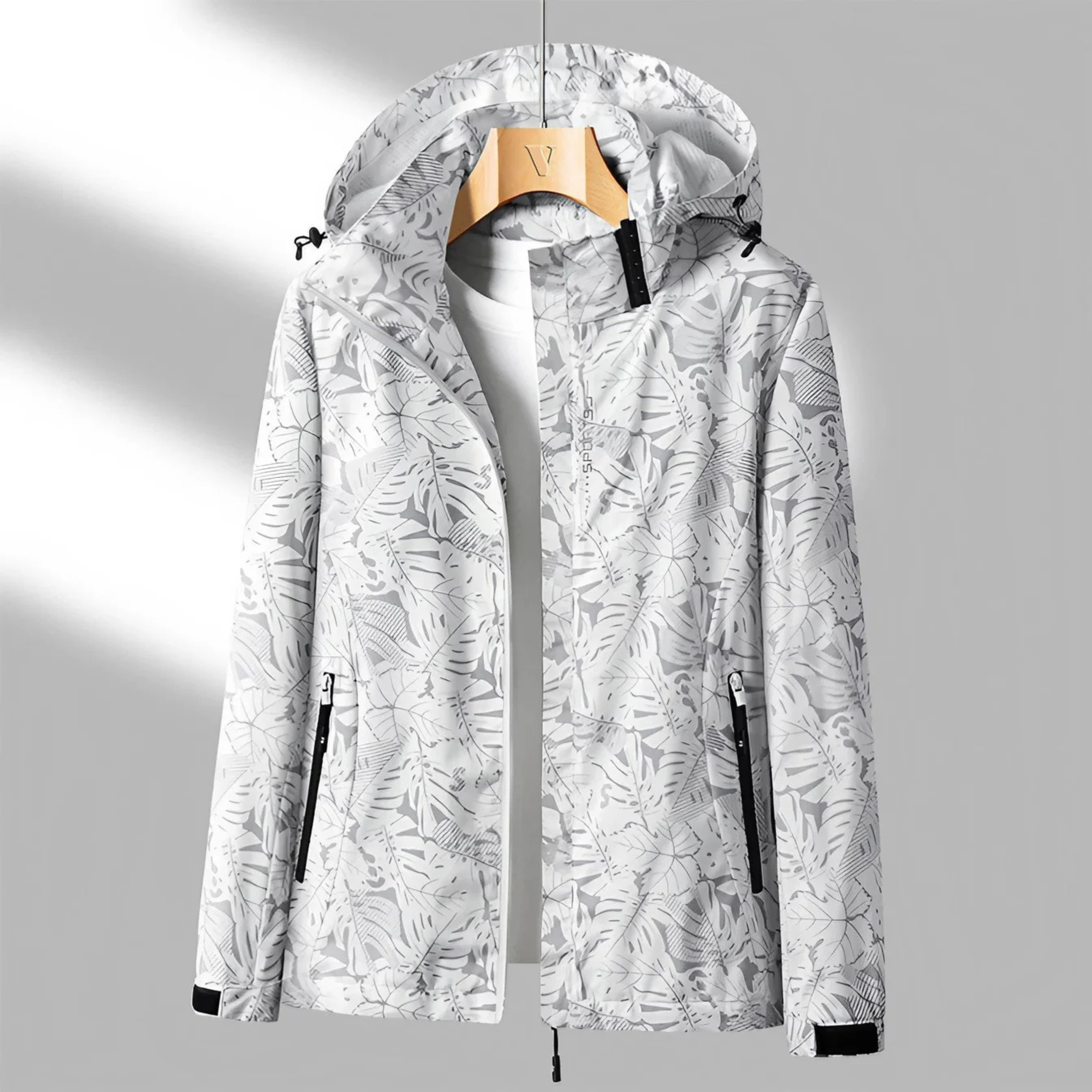 Women's Hooded Waterproof Jacket Windbreaker with Pockets