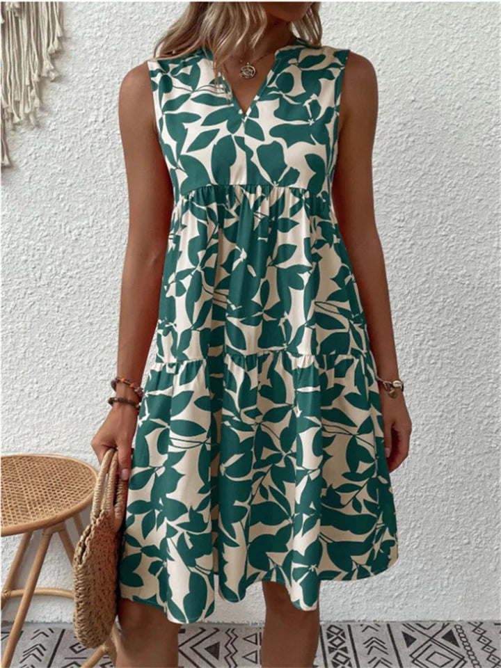 Elegant Floral A-Line Summer Dress