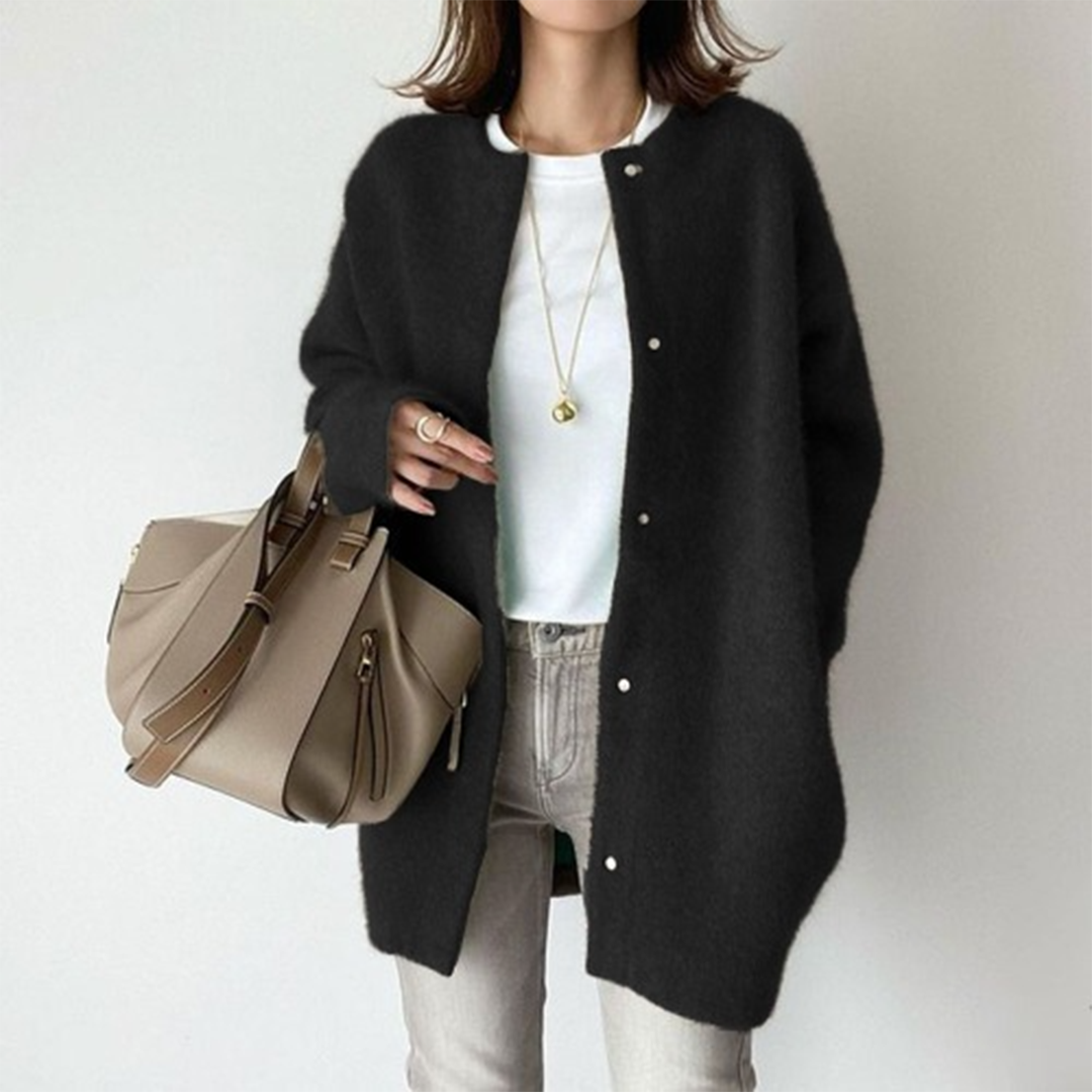 Long cardigan élégant pour femme à pans ouverts