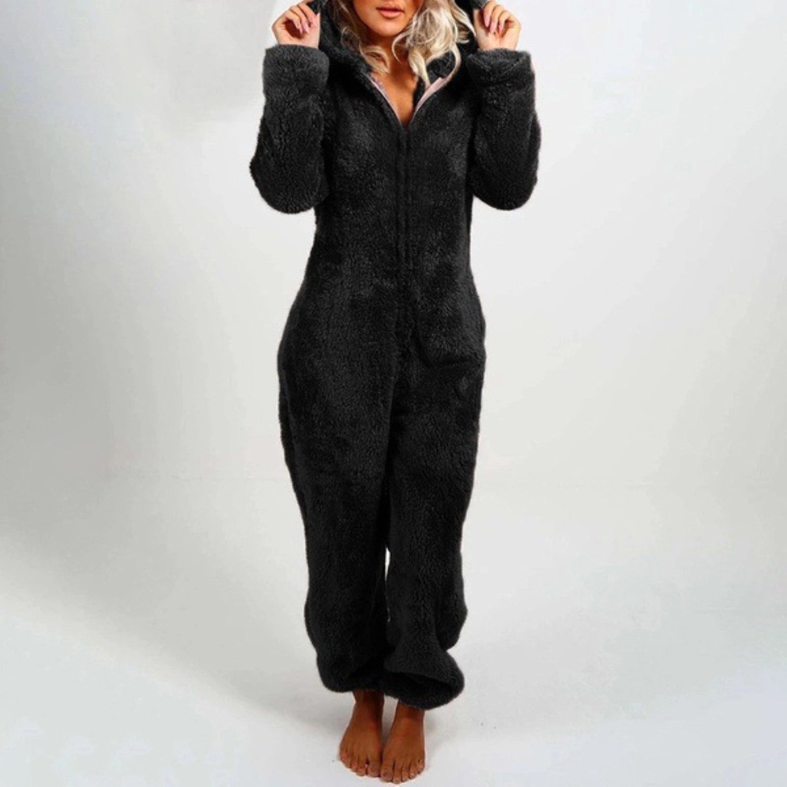 Women's Fleece Loungewear Onesie Jumpsuit