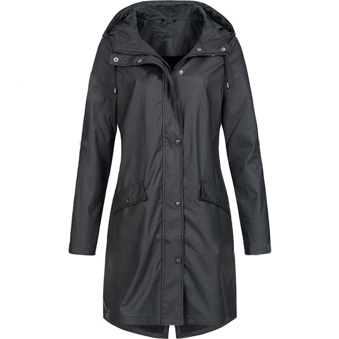 Lightweight Waterproof Hooded Raincoat for Women Windproof