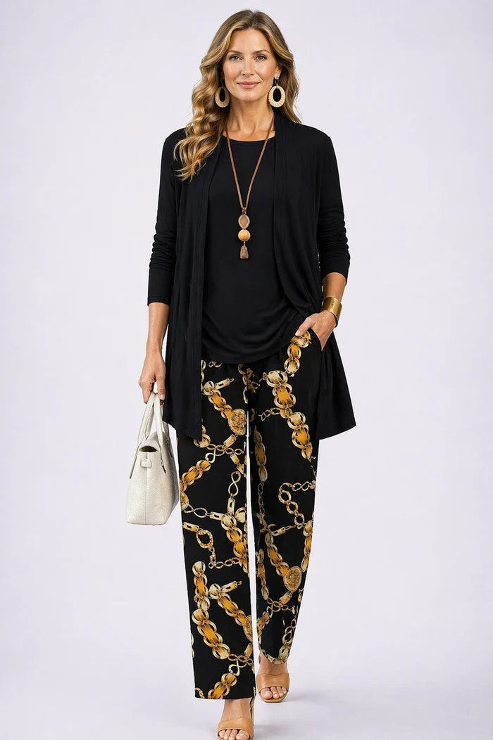 Women’s 3 Piece Set with Blazer, Top and Relaxed Trousers