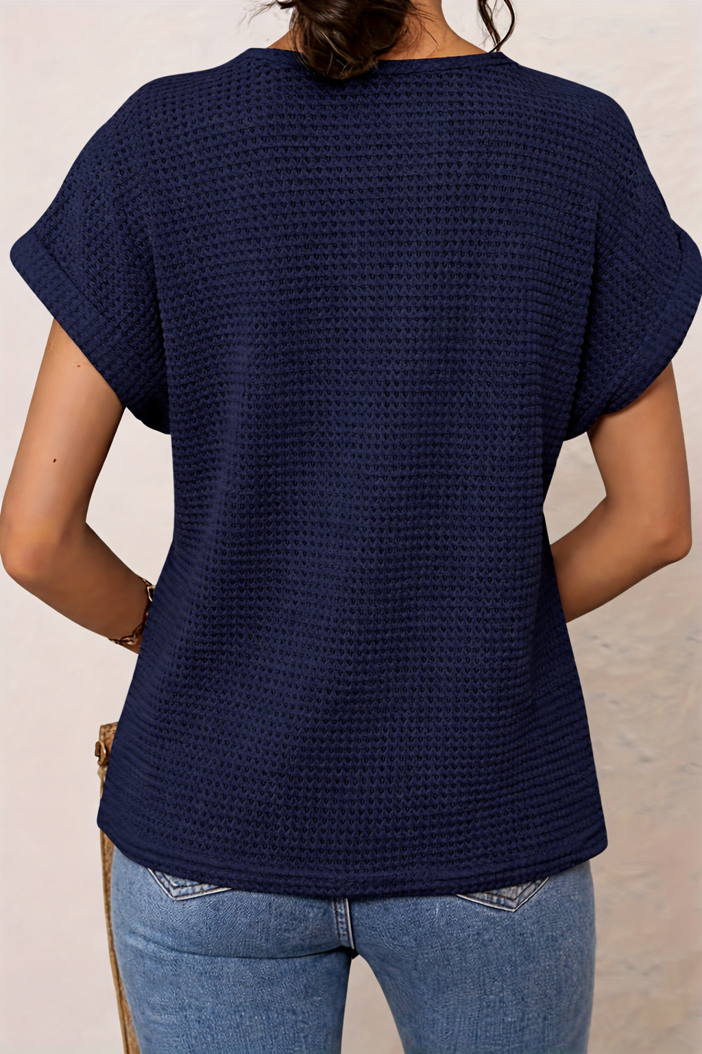 Women's Boho Crochet Lace Short Sleeve Top