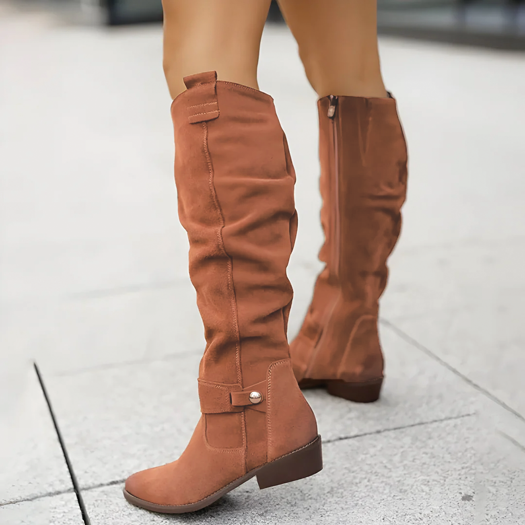 Stylish Suede Knee High Boots