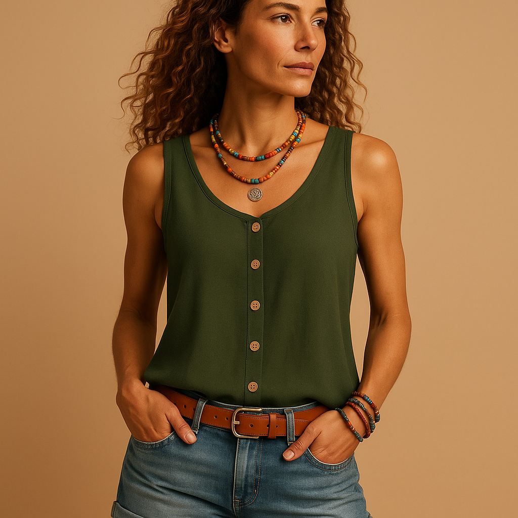 Women’s Casual V-Neck Loose Fit Tank Top