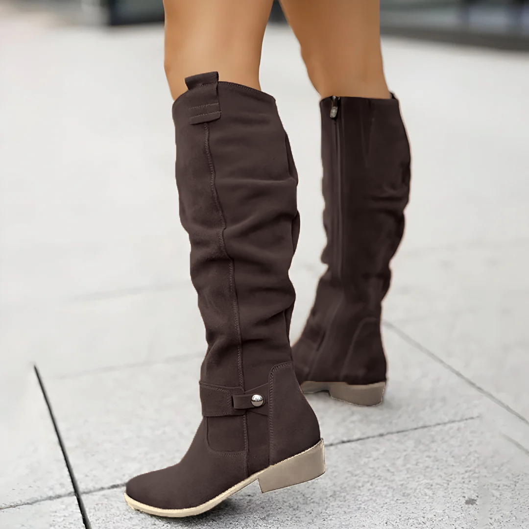 Stylish Suede Knee High Boots
