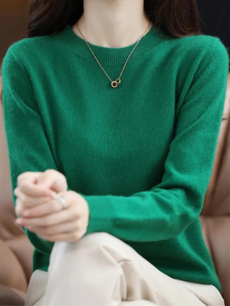 Maglione da donna in morbida maglia con scollo rotondo